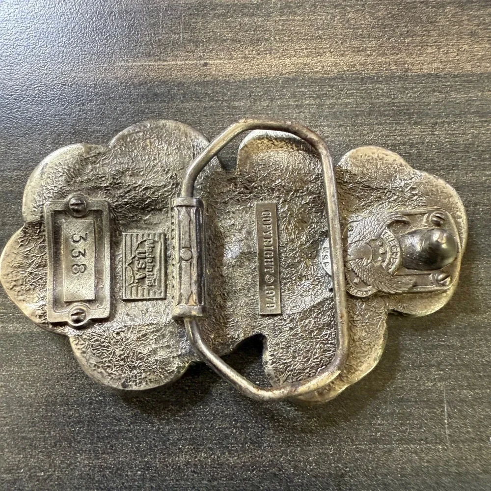 Vintage Coin Belt Buckle 1970s USA Made‎ Novelty Statement Piece